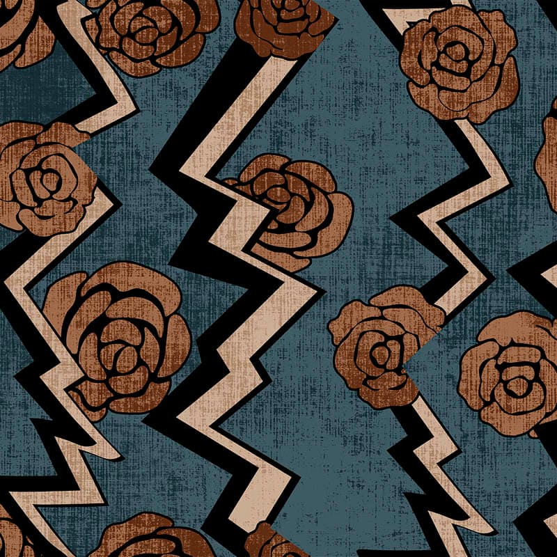 Pattern design abstract flowers